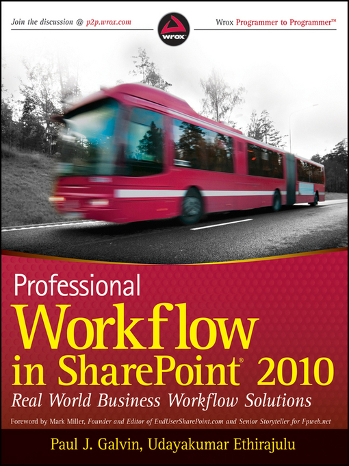 Title details for Professional Workflow in SharePoint 2010 by Paul J. Galvin - Available